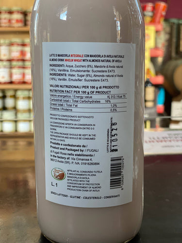 Bianco Di mandorla INTEGRALE Latte di mandorla d'avola 16% i Fugali 1 Lt - Rosato Vini